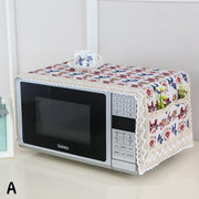 電子レンジカバー オーブンカバー ダストカバー 収納ポケット サイドポケット 長方形 スクエア 100x35cm 防塵 ほこりよけ 汚れ防止 インテリア雑貨 家電アクセサリー レース 鳥 花 木 クジラ チェック柄 格子 星 スター 猫 ネコ ナチュラル かわいい おしゃれ 白 灰 茶 緑 赤 黒