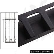 ロッドホルダー ロッドスタンド 釣竿ラック 釣り竿 6本収納 保管 壁掛け 竿立て 竿掛け 垂直 縦置き 横置き 水平 軽量 省スペース フィッシング ディスプレイ ブラック おしゃれ かっこいい 便利