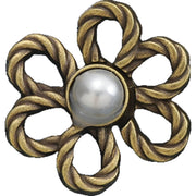 ウエストバックル 2個セット ウエストアジャスター ウエスト調整 フック ピン 花 フラワー フェイクパール ジーンズ デニム ズボン スカート ボトムス お直し 詰める おしゃれ かわいい