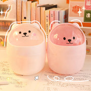 卓上ゴミ箱 ごみ箱 ダストボックス 蓋つき フタ付き コンパクト 小型 ミニサイズ ごみ入れ くず入れ 洗面 化粧台 かわいい 動物 アニマル インテリア