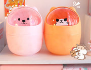 卓上ゴミ箱 ごみ箱 ダストボックス 蓋つき フタ付き コンパクト 小型 ミニサイズ ごみ入れ くず入れ 洗面 化粧台 かわいい 動物 アニマル インテリア
