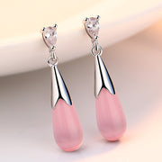 ピアス レディース 女性 アクセサリー ファッション雑貨 雫型 ティアドロップ ラインストーン ゴールドカラー ピンク ホワイト シンプル かわいい キュート きれい エレガント カジュアル フォーマル プレゼント ギフト