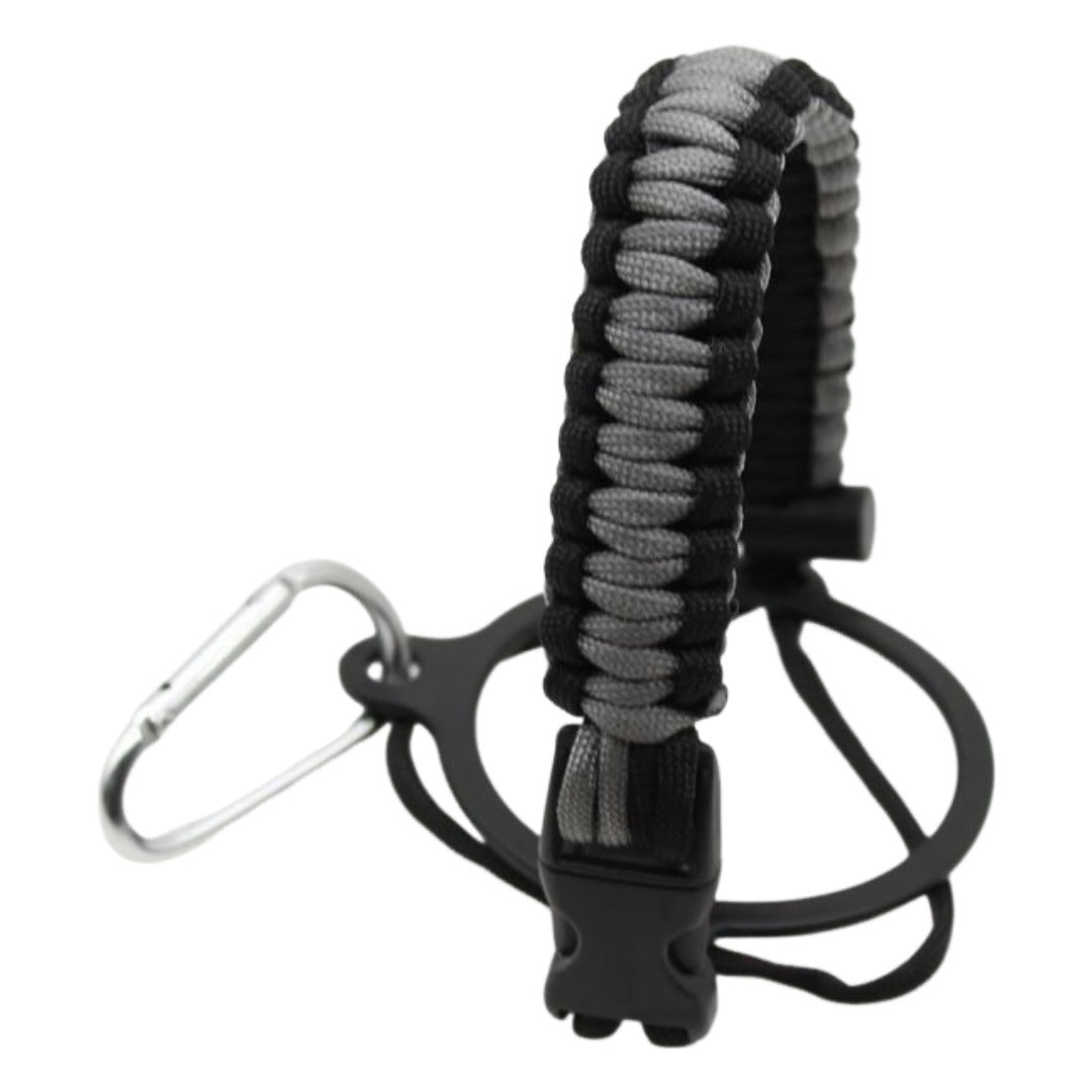 水筒ホルダー ペットボトルホルダー カラビナ付き カップ コップ 手提げ ブラック×グレー バリエーション画像