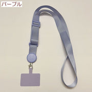 スマホストラップ スマホショルダー ネックストラップ ショルダーストラップ 2way 首掛け タブレットアクセサリー カラバリ豊富 シンプル ブラック