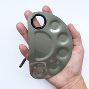 メイクアップパレット ネイルパレット ミキシング ブレンド スパチュラ付き 2点セット 化粧 メイク道具 メイクグッズ メイクツール リップ ファンデーション 半円 長方形 シンプル