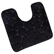 トイレマット U型 単品 40cm 50cm 足元 滑りにくい 汚れ対策 足冷え対策 おしゃれ シンプル 無地 縁取り スタンダード 模様替え トイレ用品 生活雑貨 おしゃれ 新生活