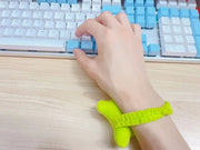 リストレスト マウス用 PCアクセサリー 小型 小さい ゴム 伸縮 クッション 手首パット バンド おしゃれ かわいい 保護 オフィス パソコン デスクワーク キーボード
