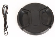 レンズキャップ レンズカバー インナー式 ワンタッチ 37 40.5 43 46 49 52 55 58 62 67 72 77 82mm カメラレンズ保護 ブラック 脱落防止 紐 ストラップ付き