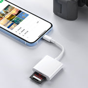 カードリーダー 2in1 スマホ 外付け 変換アダプター TYPE-C SDカード メモリーカード 写真 移動 動画 シンプル