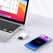 カードリーダー 2in1 スマホ 外付け 変換アダプター TYPE-C SDカード メモリーカード 写真 移動 動画 シンプル