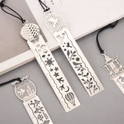 しおり 栞 ブックマーク ブックマーカー 透かし模様 輪柄 金属製 文房具 文具 雑貨 定規 ものさし 写し書き 金魚 気球 天候 鳥 リーフ 葉 メリーゴーラウンド メリーゴーランド 馬 かわいい おしゃれ きれいめ プレゼント ギフト 贈り物 銀色