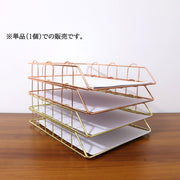 レタートレー ファイルトレー 収納ラック ファイルラック 卓上 収納 ラック トレー 単品 1個 A4サイズ 金属製 書類 本 雑誌 整理 シンプル