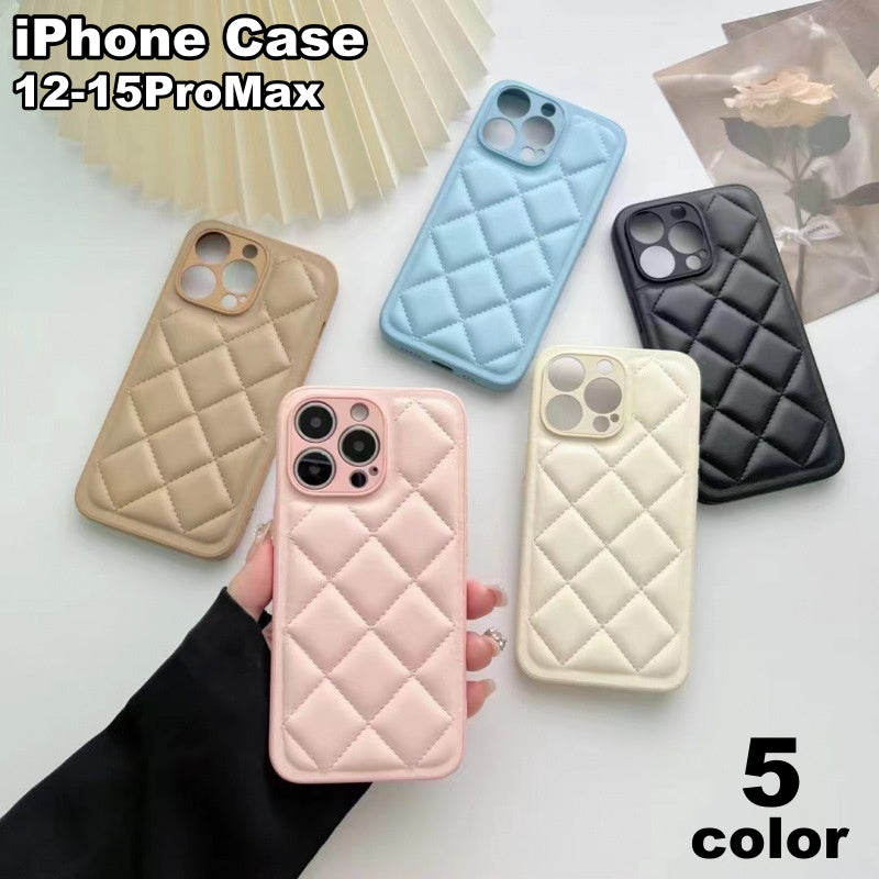 iPhoneケース スマホケース 保護ケース 背面保護 傷防止 汚れ防止 チェック もこもこ シンプル 可愛い お洒落 iPhoneカバー スマホカバー スマートフォンケース アイフォンケース プチギフト 贈り物