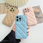 iPhoneケース スマホケース 保護ケース 背面保護 傷防止 汚れ防止 チェック もこもこ シンプル 可愛い お洒落 iPhoneカバー スマホカバー スマートフォンケース アイフォンケース プチギフト 贈り物