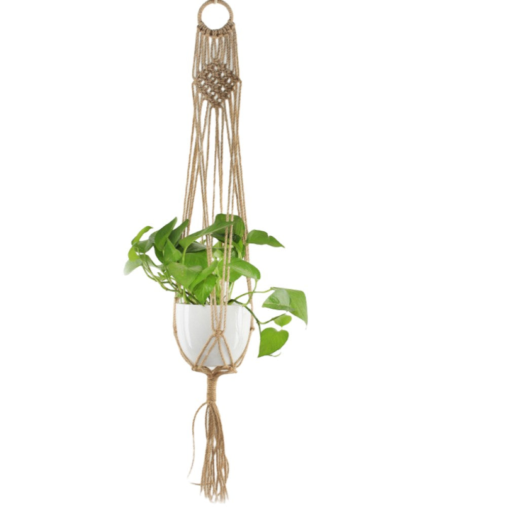 プラントハンガー ハンギングプランター 植物ハンガーネット 吊り下げ式 インテリア雑貨 ガーデニング用品 縄 ロープ マクラメ編み おしゃれ ナチュラル 観葉植物 模様替え お部屋 ディスプレイ 屋内 屋外