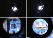 ルーペ 拡大鏡 虫眼鏡 LEDライト 30倍 60倍 高倍率 折り畳み スライド ミニ 小型 軽量 携帯 読書 新聞 作業 鑑定