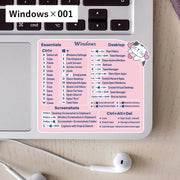パソコンアクセサリー ショートカットキー ステッカー シール キーボードアクセサリー Windows用 Mac用 Chromebook用 word用 excel用 便利グッズ PC用品 おしゃれ かわいい
