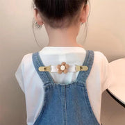サロペットクリップ 子供用 ベビー キッズ 固定 ズレ落ち防止 ズレ防止 オーバーオール サスペンダー 肩紐 肩ひも 花 クマ