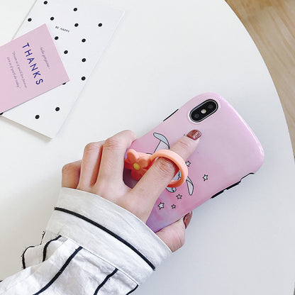 リングストラップ シリコン 携帯ストラップ スマホリング スマホアクセサリー 花 商品画像3