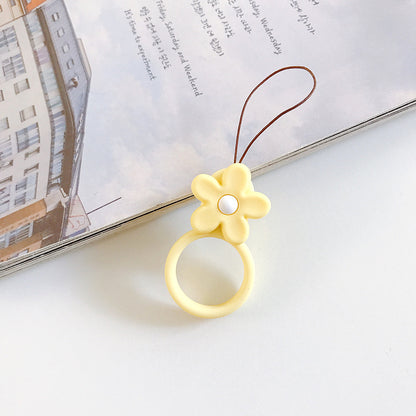 リングストラップ シリコン 携帯ストラップ スマホリング スマホアクセサリー 花 商品画像5