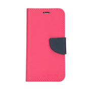 iPhoneケース スマホケース 手帳型 二つ折り スマホカバー ポケット付き ICカード入れ バイカラー 配色 横置き マグネット式 おしゃれ シンプル アイフォンケース 留め具付き カラバリ豊富 ピンク ネイビー ブラック レッド パープル イエロー 黒 赤 紫 黄色