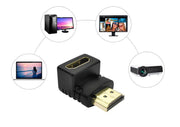 HDMI角度変換アダプタ コネクタ L型 直角 90度 270度 HDMIケーブル 接続 延長 オス メス テレビ PC
