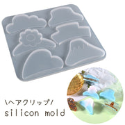 シリコンモールド シリコン型 レジン型 ハンドメイド DIY ヘアクリップ アクセサリー バンスクリップ バレッタ 粘土型 UVレジン LEDレジン ヘアパーツ 髪飾り