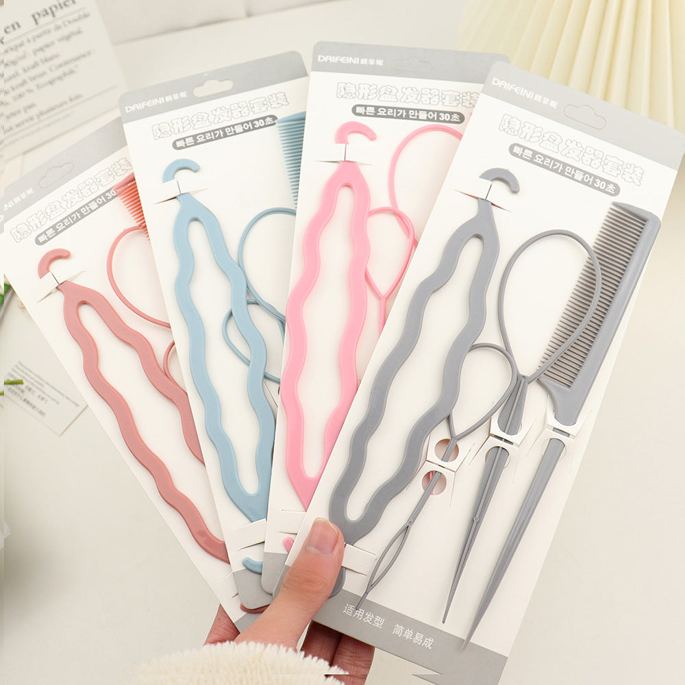 ヘアアレンジスティック コーム 4点セット くるりんぱメーカー くし 櫛 商品画像3