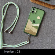 ネックストラップ スマホホルダー スマートフォン用 ロングストラップ 挟むだけ スマホアクセサリー 首掛け 肩掛け 斜め掛け 落下防止 紛失防止 男女兼用 カラバリ豊富
