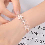 ブレスレット レディース アクセサリー ファッション小物 花 フラワー ラインストーン おしゃれ プレゼント ギフト 大人女子