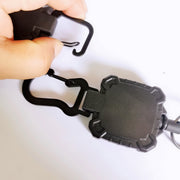キーリール コードリール カラビナ リール キーホルダー キーリング 鍵 カギ アウトドア 最大60cm 伸びる 伸縮 小型 軽量 紛失 落下防止 2重リング 二重カン