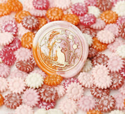 シーリングワックス 封蝋 シーリングスタンプ用品 約100粒セット 小粒 花 フラワー ひまわり カラフル 結婚式 招待状 手紙