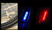 LEDライト 自転車 タイヤバルブ キャップLEDライト 動くと光る 綺麗 光 自転車LEDライト 夜間も安全 LED ライト 明るい ホイール 文字 赤 青