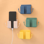 スマホ充電ホルダー 壁掛けホルダー スマートフォン 小物 粘着テープ  充電スタンド 壁面 貼るだけ ケーブル収納 ウォール収納 便利 すっきり サイドフック コンパクト シンプル 単色