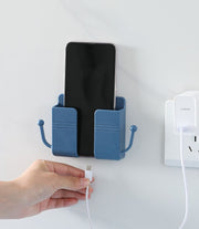 スマホ充電ホルダー 壁掛けホルダー スマートフォン 小物 粘着テープ  充電スタンド 壁面 貼るだけ ケーブル収納 ウォール収納 便利 すっきり サイドフック コンパクト シンプル 単色