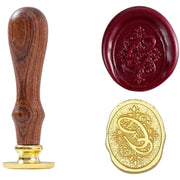 シーリングスタンプ ヘッド ハンドル付き イニシャル アルファベット 英字 ロゴ 英語 筆記体 文字 レター ステーショナリー おしゃれ 文房具 英文  シーリングワックス用 封蝋 封かん ラッピング ハンドメイド 招待状