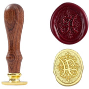 シーリングスタンプ ヘッド ハンドル付き イニシャル アルファベット 英字 ロゴ 英語 筆記体 文字 レター ステーショナリー おしゃれ 文房具 英文  シーリングワックス用 封蝋 封かん ラッピング ハンドメイド 招待状