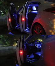 ドアライト 2個セット 追突防止 車用 点滅警告灯 安全ランプ ドアワーニングライト LED カードア 車ドア警告灯 車ドアランプ 電池式 自動点灯 配線不要