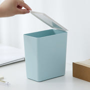 卓上ゴミ箱 ごみ箱 ダストボックス 蓋付き コンパクト 小型 ミニサイズ ごみ入れ くず入れ 四角型 スクエア デスク オフィス 自宅 寝室 洗面所 日用品雑貨 小さめ 小さい インテリア小物 おしゃれ スタイリッシュ かわいい きれいめ 白 青 ピンク