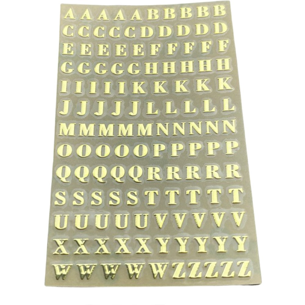 シール ステッカー 1枚 メタル調 3mm ゴールド シルバー アルファベット 英字 数字 大文字 小文字 小さい イニシャル パーツ デコ キラキラ レジン工作 ネイルシール アクセサリー制作 ナンバー