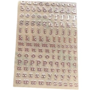シール ステッカー 1枚 メタル調 3mm ゴールド シルバー アルファベット 英字 数字 大文字 小文字 小さい イニシャル パーツ デコ キラキラ レジン工作 ネイルシール アクセサリー制作 ナンバー