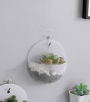 プランター 4個セット 壁掛け 植木鉢 フック付 ウォールプランター プラントポット フラワーポット ハンギング ミニプランター 観葉植物 水耕栽培 フラワーベース 花瓶 インテリア小物 ホワイト クリア おしゃれ