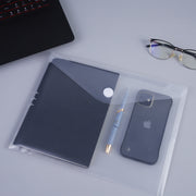 ファイルケース 5枚セット クリアファイルホルダー 文具 事務用品 オフィス用品 書類 資料 保管 収納 整理 ドキュメント 透明 スナップボタン 便利