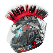 ヘルメット用アクセサリーウィッグ 装飾 飾り バイク用品 モヒカン ヘア パンク ロック マジック テープ かっこいい おしゃれ カラバリ豊富