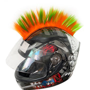 ヘルメット用アクセサリーウィッグ 装飾 飾り バイク用品 モヒカン ヘア パンク ロック マジック テープ かっこいい おしゃれ カラバリ豊富
