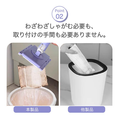 ワイパー フローリングワイパー 押すだけ ワンタッチ ハンディモップ 自動取り付け 商品画像3