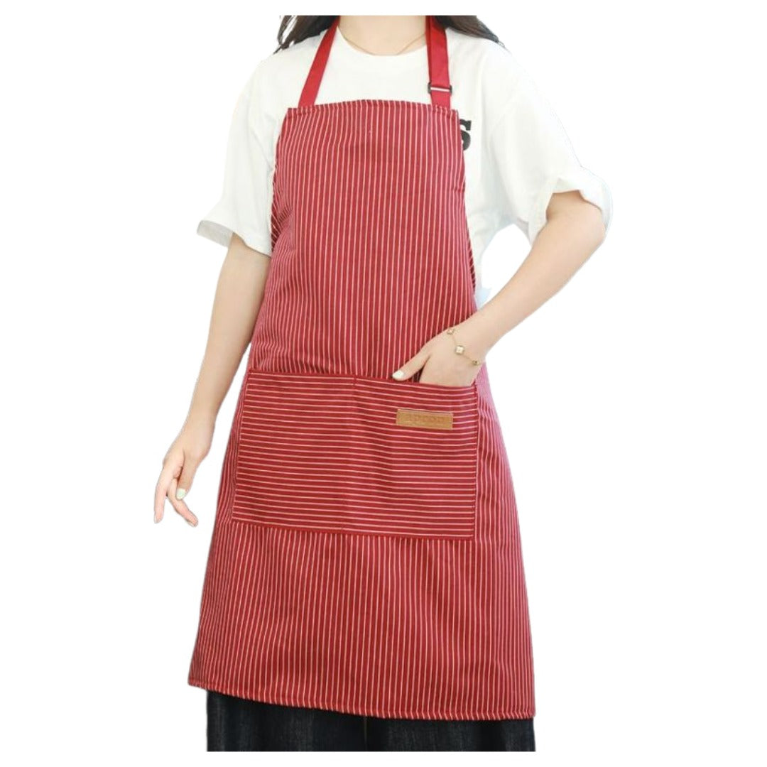 エプロン カフェエプロン レディース メンズ 女性 男性 ダークレッド バリエーション画像