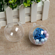 プラスチックボール オーナメント 中空 カプセル 7cm 8cm 球体 玉 丸 クリア 透明 飾り 装飾 クリスマス 誕生日 パーティー DIY 収納 小物入れ ギフトケース