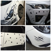 カーステッカー カッティングステッカー ボディステッカー 全車ステッカー ステッカーセット 自動車用 傷跡 弾丸 弾痕 銃撃 立体風 ジョーク いたずら おもしろい アメリカン 車用品 カー用品 外装 カーアクセサリー ドレスアップ デコレーション カッコイイ おしゃれ カスタム 傷隠し キズ隠し きず隠し