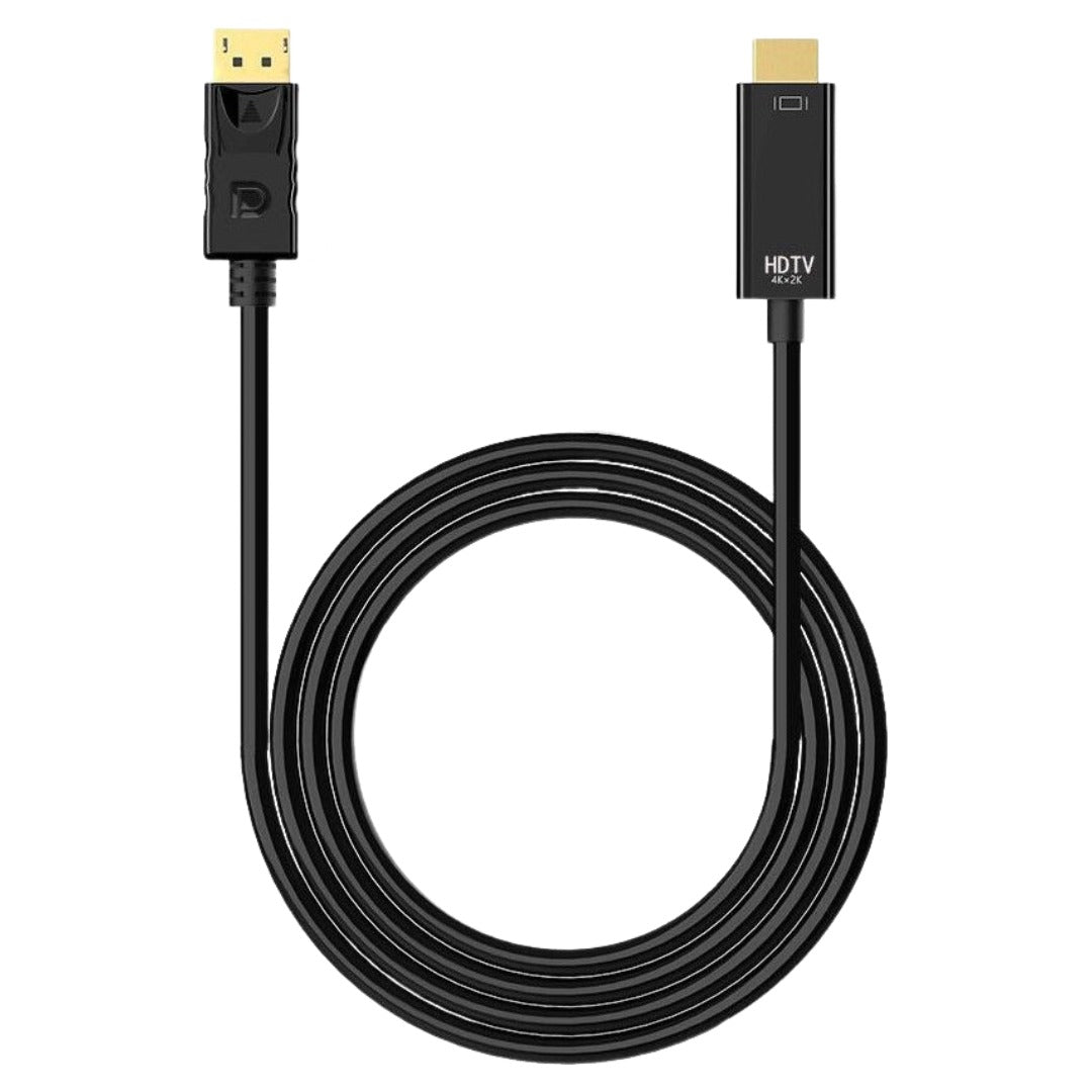 DisplayPort to HDMI 変換ケーブル 4K 1.8m ディスプレイポート DPポート アダプタ 音声同時出力 テレビ パソコン PC モニター接続 DP DisplayPort HDMI